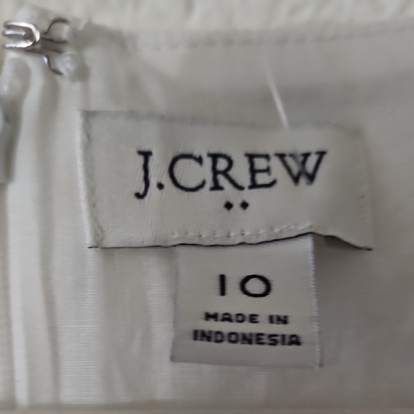 J. Crew White Scalloped Mini Dress - 10 - Picture 2 of 2